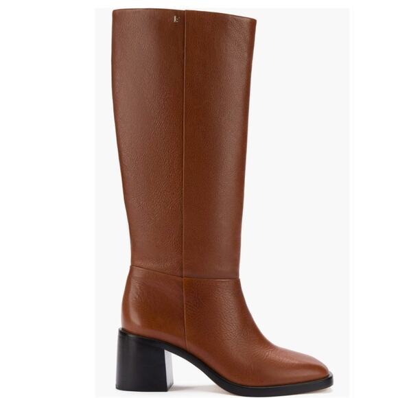 Larroudé Women's Ricky Boots Nappa Mocca Leather Size 7.5 NIB 90's Riding Boot - Picture 1 of 14
